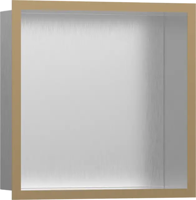 Hansgrohe XtraStoris Полка-короб встраиваемая 30х10х30h см, цвет: нержавеющая сталь/бронза 56097140