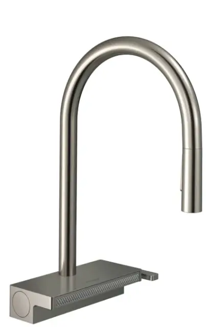 Hansgrohe Aquno Select M81 Смеситель для кух. мойки однорыч. 170, с выдв. изл. цвет: нержав. сталь 73837800