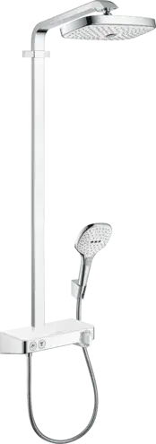 Hansgrohe Raindance Select E Душевая стойка:термостат,верхний душ EcoSmart 30x16см, цвет: хром/белый 27283400