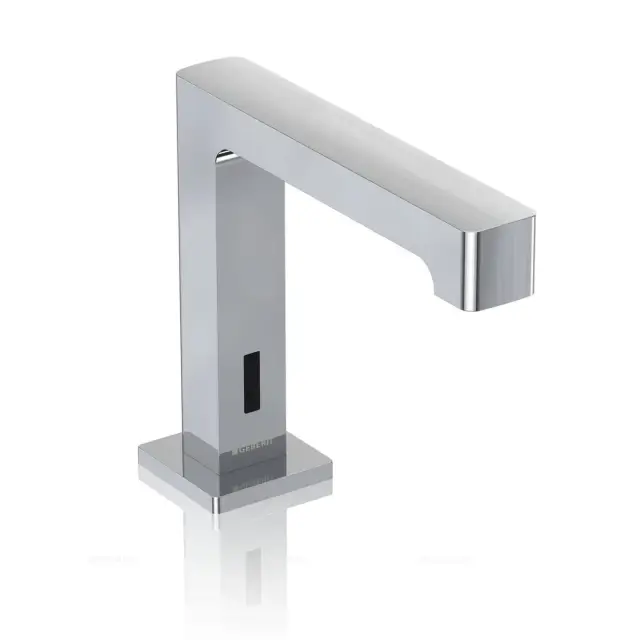 Geberit Brenta Смеситель для раковины, излив 15,3 см, питание от сети, цвет: хром 116.192.21.1