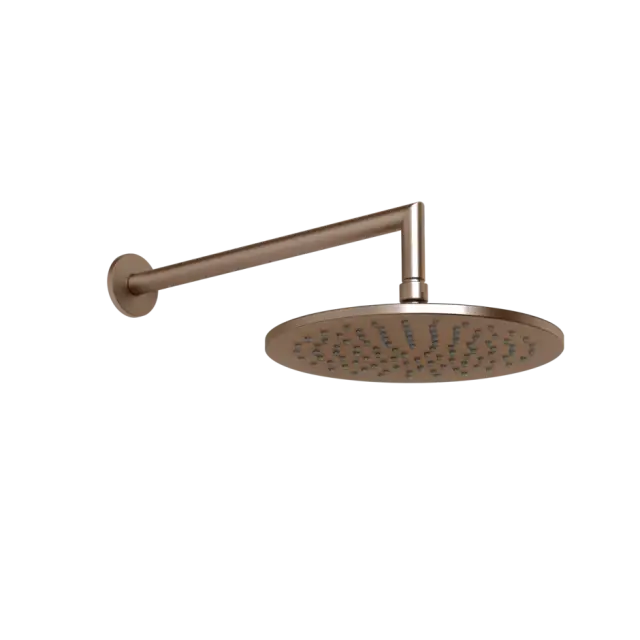 Gessi Anello Верхний душ 25 см 1 вид струи, кронштейн настенный 35,8 см, цвет: copper brushed PVD 63348#708