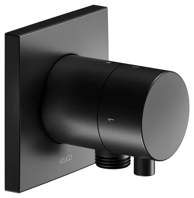 Keuco Ixmo Запорный вентиль с переключателем на 2 потреб. DN15, внешняя часть, цвет: черный матовый 59557 371102