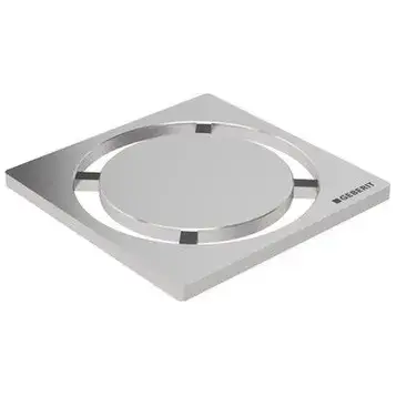 Geberit Circle Дизайн решетка, для напольного трапа, размер 8х8 см, цвет: хром 154.311.00.1