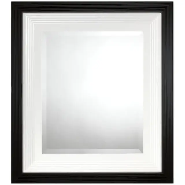 Devon&Devon Plaza Зеркало 87х77 см, цвет рамы: комбинированный белый/черный FLPLAZA
