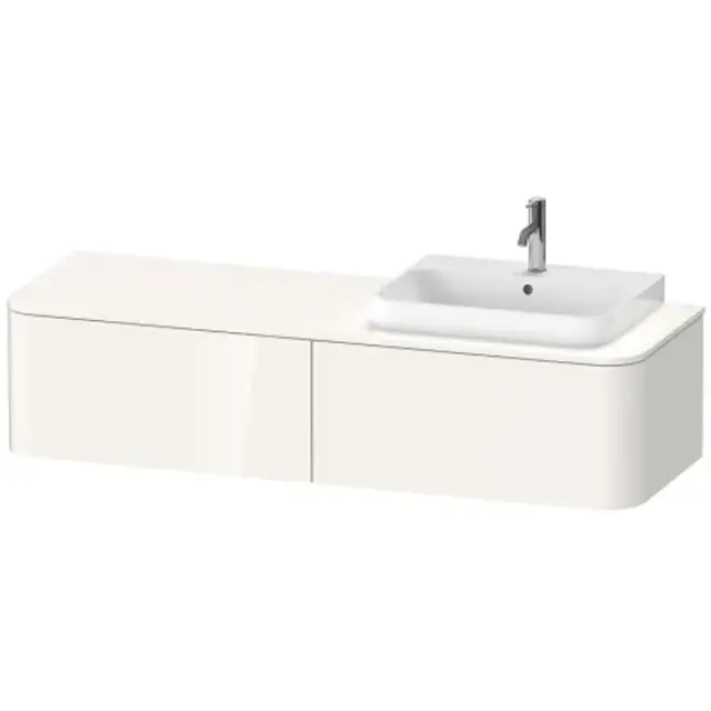 Duravit Happy D.2 Plus Тумба подв. 35,4x160xh55 cм, 2 ящика, DX, цвет белый глянцевый HP4944R2222