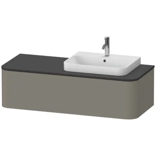 Duravit Happy D.2 Plus Тумба подв. 35,4x130xh55 cм, DX, цвет stone grey satin matt HP4932R9292