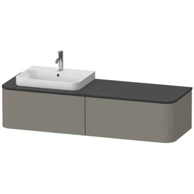 Duravit Happy D.2 Plus Тумба подв. 35,4x160xh55 cм, SX, цвет stone grey satin matt HP4934L9292