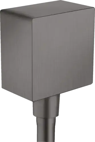 Axor Alpen Square Шланговое подключение, квадратное, цвет: шлифованный черный хром 36732340