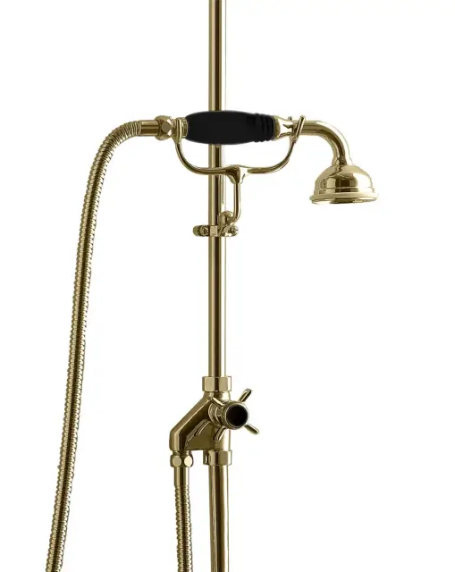 Devon&Devon Doccia Ручной душ с переключателем и держателем, цвет золото светлое MARK618BD