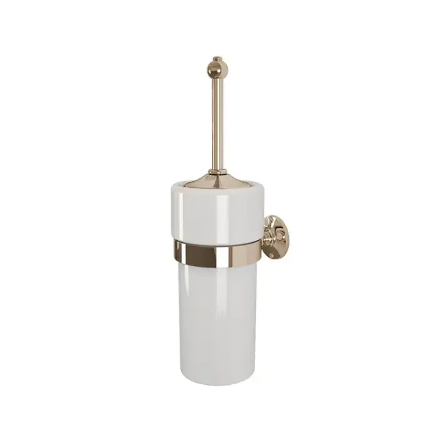 Devon&Devon Cavendish Ершик для унитаза подвесной с керамической колбой, цвет: светлое золото WM12