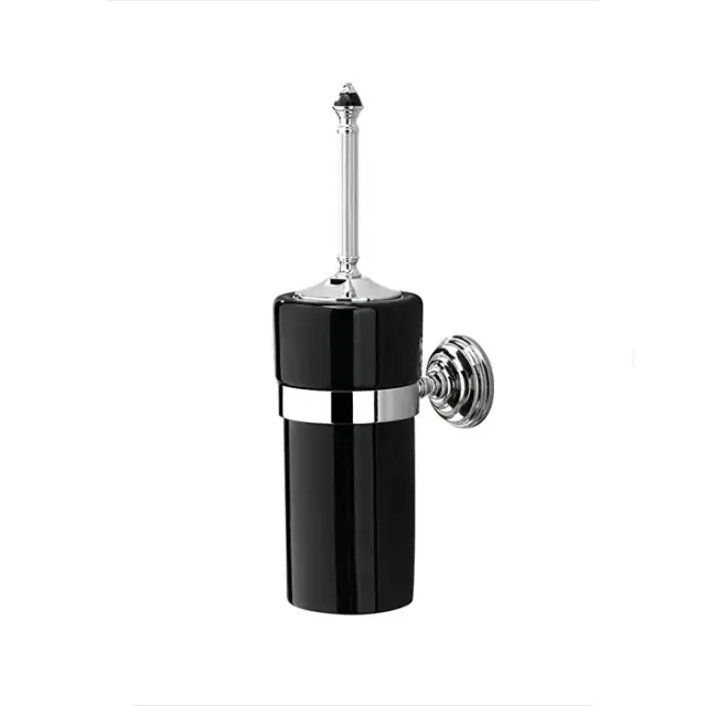 Devon&Devon Black Diamond Ершик для унитаза подвесной с керамической колбой, цвет: хром BLKD520CRNE