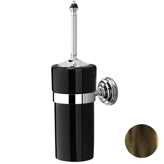 Devon&Devon Black Diamond Ершик для унитаза подвесной с керамической колбой, цвет: бронза BLKD520BRNE