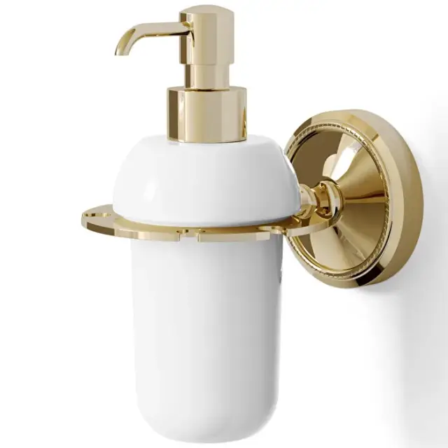 Devon&Devon Antique Georgian Дозатор для жидкого мыла, подвесной, керам. колба, цвет: светлое золото 1ADY90