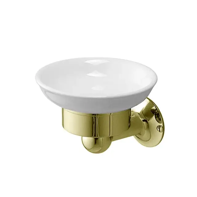 Devon&Devon New York Мыльница с керамической чашей, подвесная, цвет: золото NY101OT