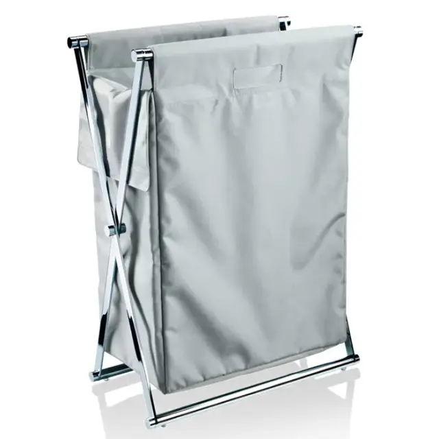 Decor Walther Cross WB Корзина для белья 58.5x32xh82 см, цвет хром тростник серый 0507793