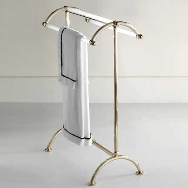 Devon&Devon Single Полотенцедержатель тройной напольный, светлое золото DEIMPERIAL