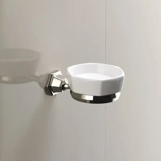 Devon&Devon Jubilee Мыльница с керамической чашей, подвесная, цвет: никель JB101NK