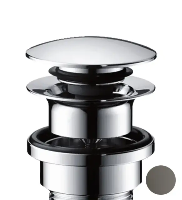 Axor Донный клапан Push-Open для раковины и биде, универсальный, цвет: полированный черный хром 51300330