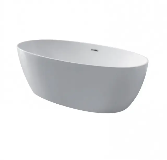 Kerasan Flo Ванна акриловая отдельностоящая 170x82 см, со сливом Clic-Clac, цвет: Bianco 742901