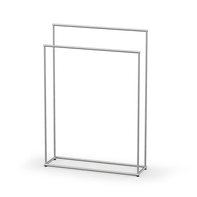 Decor Walther Mikado Полотенцедержатель 86 см, напольный, двойной, цвет: сталь матовая 0523076