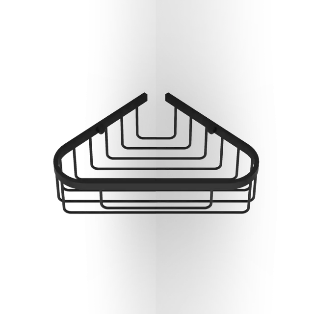 Decor Walther DW 228 Полочка для душа, угловая, подвесная, цвет: черный матовый 0705160