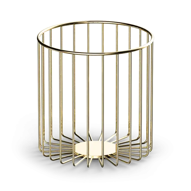 Decor Walther DW 220 Ведро для мусора, напольное, цвет: золото 0859220