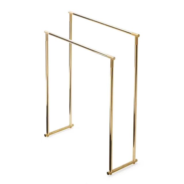 Decor Walther Club Полотенцедержатель 87 см, напольный, двойной, цвет: золото 0509320