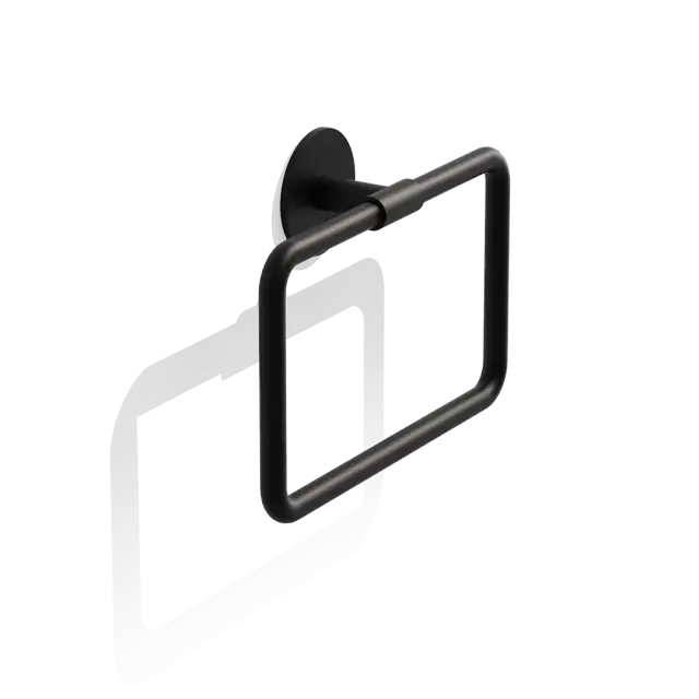 Decor Walther Basic Полотенцедержатель-кольцо 21 см, подвесной, цвет: черный матовый 0535460