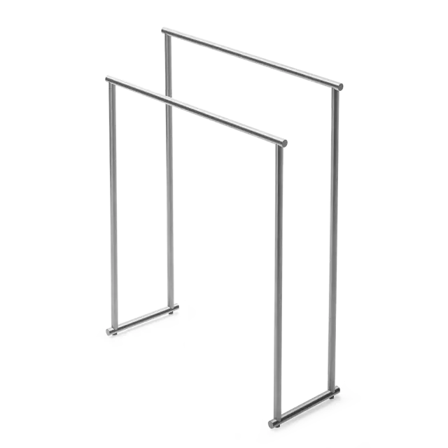 Decor Walther Bar Полотенцедержатель 87 см, напольный, двойной, цвет: сталь матовая 0509276
