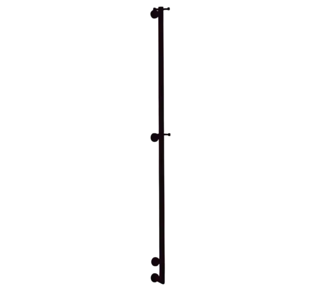 Margaroli Arcobaleno 616 Полотенцесушитель электрический 169h (152,6), нижнее, цвет: matt black 616NOB-1650