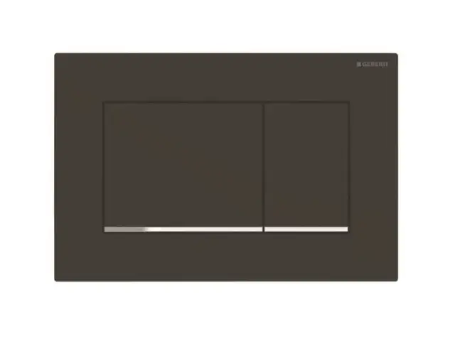 Geberit Sigma 30 Кнопка смыва для инсталляции, цвет: черный матовый, полоска хром глянцевый 115.883.14.1
