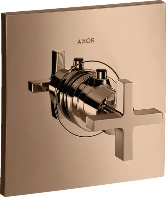 Axor Citterio Термостат для душа встраиваемый, внешняя часть, цвет: полированное розовое золото 39716300