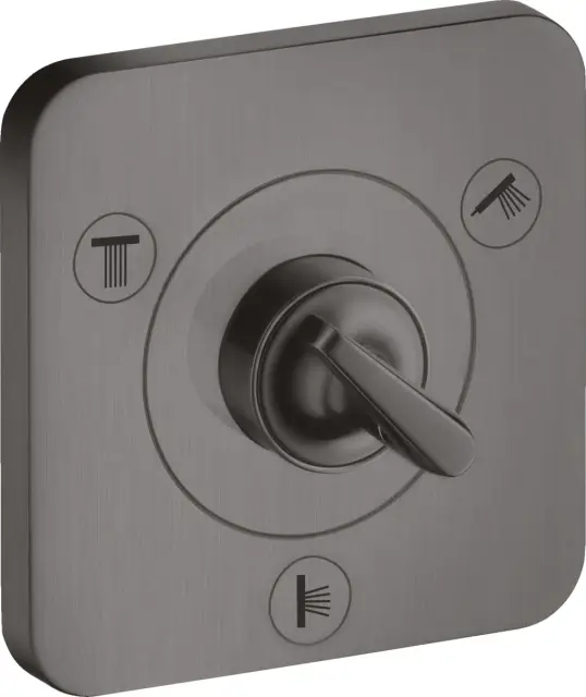 Axor Citterio E Запорный/переключающий вентиль, внешняя часть, цвет: шлифованный черный хром 36772340