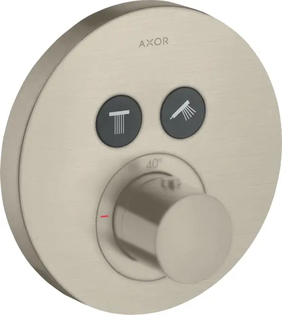 Axor Shower Select Термостат для душа встраиваемый на 2 потребителя, цвет: шлифованный никель 36723820