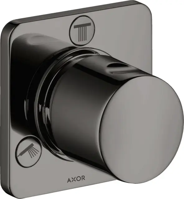 Axor Citterio M Запорный/переключающий вентиль, внешняя часть, цвет: полированный черный хром 34920330