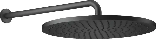 DornBracht Rounded generic Верхний душ 40 см, с душевым кронштейном 45 см., 14 л/мин, цвет: черный 28659970-33