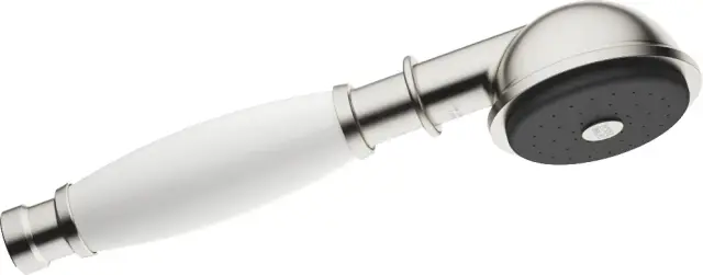 DornBracht Madison Душевая лейка, 6,5х4хh21,5 см, лейка 6,5 см, цвет: белый/серебро 28002970-06