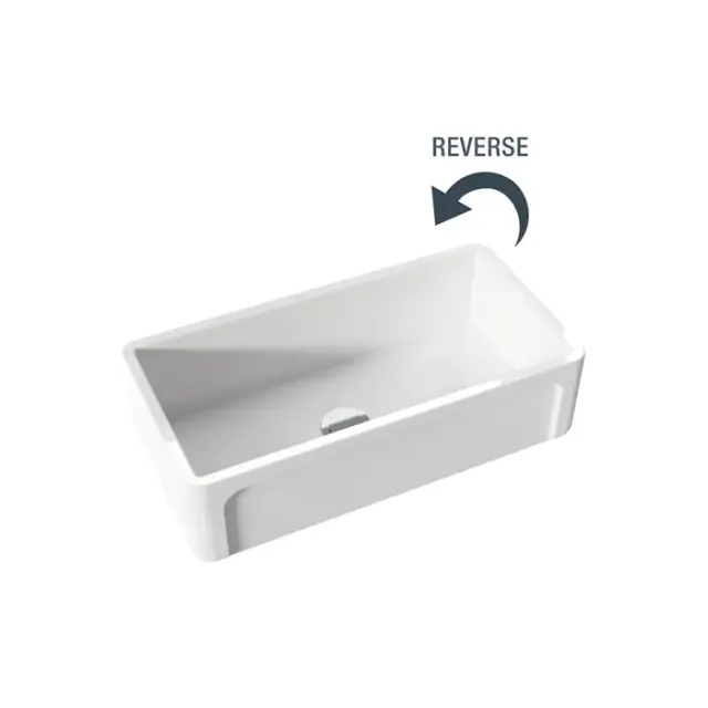 Kerasan Hannah Yorkshire Кухонная мойка керамическая 91,4x47 см, толщина 3 см, цвет: Bianco 542201