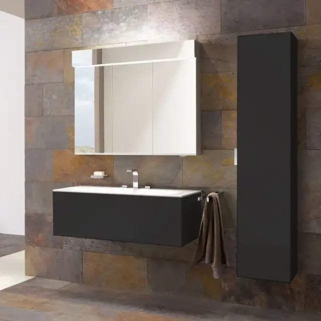 Keuco Edition 11 Тумба под раковину с выдвижным ящиком, антрацит матовый 31351 390000