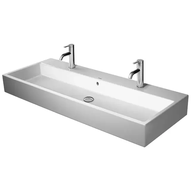 Duravit Vero Air Раковина 120 cм, с 2 отв. под смеситель, на столешницу, цвет: белый 2350120026