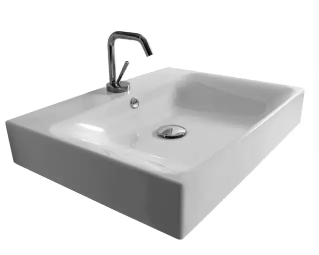 Kerasan Cento Раковина 60x45 см подвесная/накладная, с 1 отверстием под смеситель, цвет: Bianco 353101*1