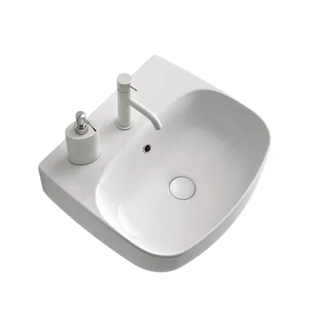 Kerasan Nolita Раковина подвесная/накладная 50х45 см, с 1 отверстием под смеситель, цвет: Bianco 534001*1