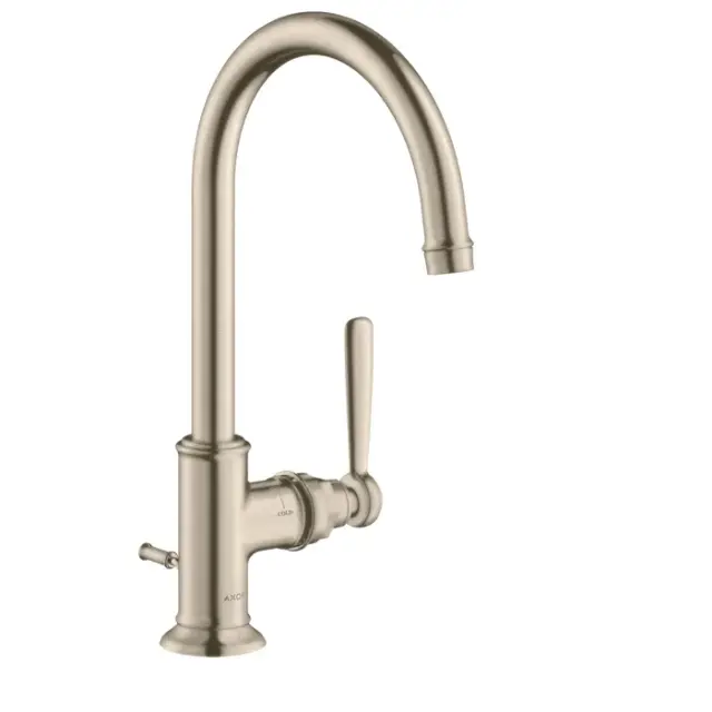 Axor Montreux Смеситель для раковины высокий на 1 отверстие с донным клап., цвет: шлифованный никель 16517820