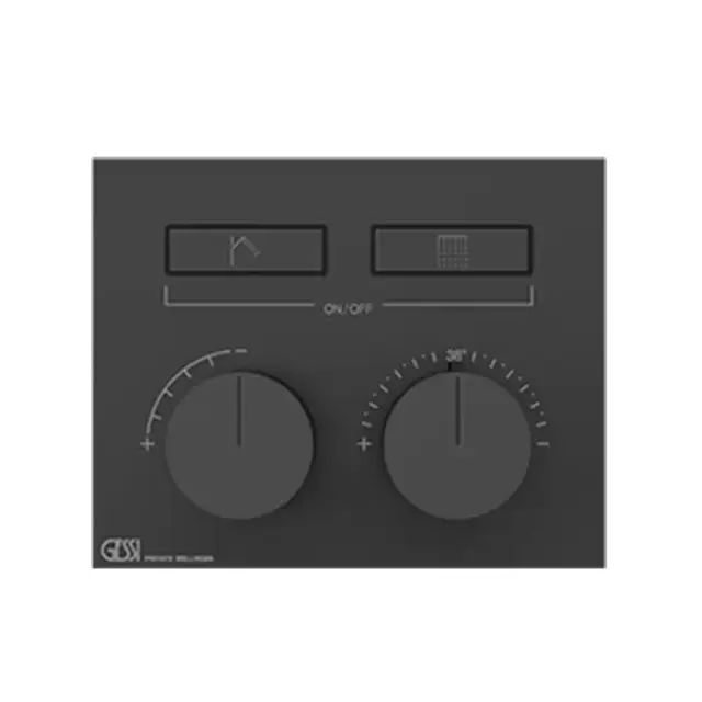 Gessi Hi-Fi Термостат для душа встраиваемый, 2 потребителя, цвет: black metal brushed PVD 63004#707