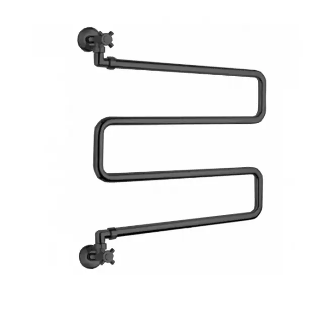 Margaroli Vento 400/SP Полотенцесушитель водяной для ГВС 60,8х66,5h (int 59) вертикальное matt black 400SPNO