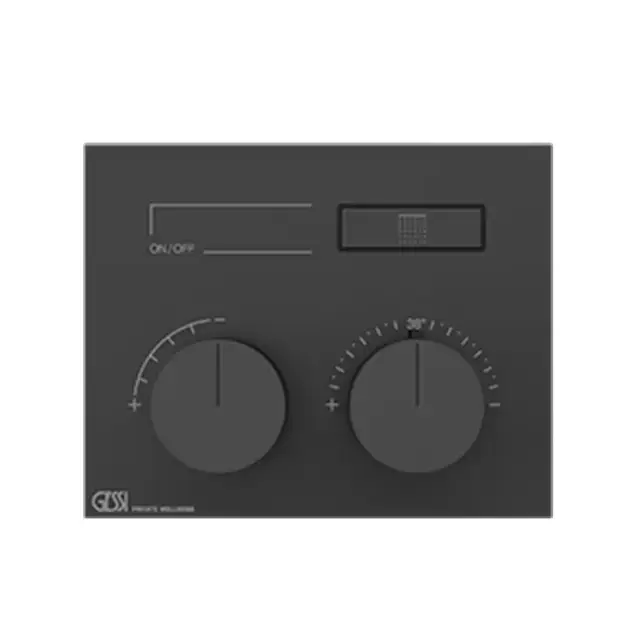 Gessi Hi-Fi Термостат для душа встраиваемый, запорный вентиль, цвет: black metal brushed PVD 63002#707