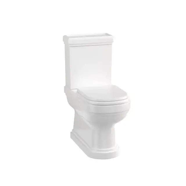 Burlington Riviera Чаша для унитаза моноблок 35,7х66 см, цвет: белый глянцевый RIV10