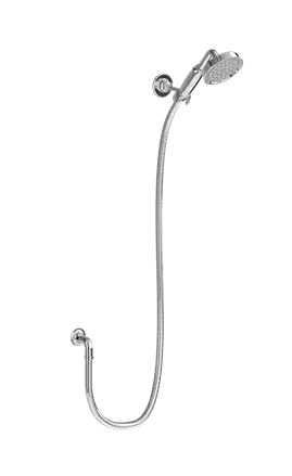 Burlington Riviera Ручной душ, шланг 175 см, держатель лейки, подключение, цвет: хром глянцевый RIV20 CHR