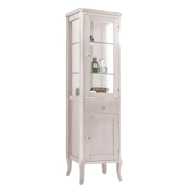 Kerasan Retro Шкаф-пенал 46,5x34 см, напольный, с 2мя дверцами и ящиком, цвет: Bianco matt 731530-dx