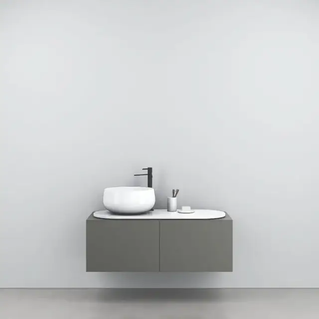 Cielo Delfo Тумба крашенная, с отверстиями, цвет: Cemento DECLCM